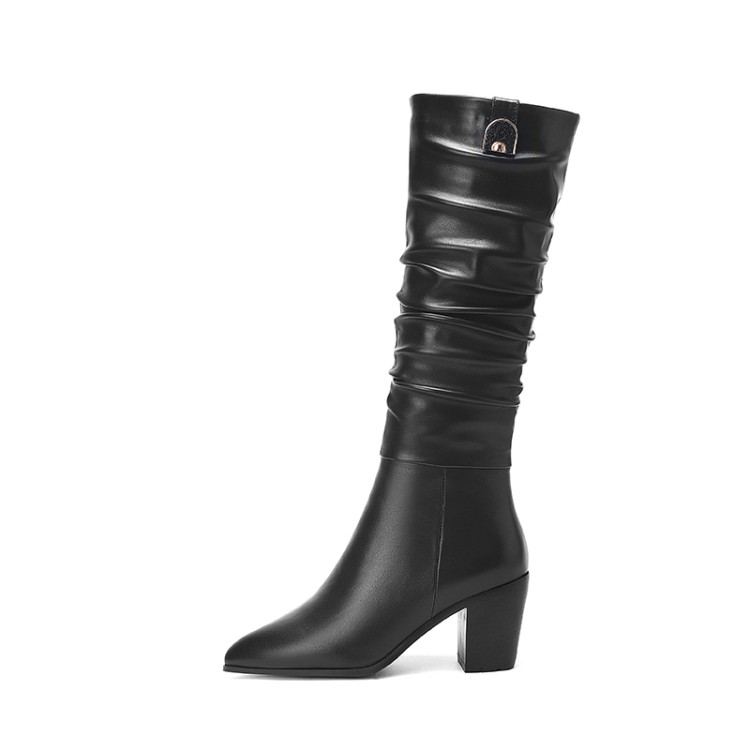 Women's Over-the-Knee High Heel Fashion Boots in Black - Style m.html