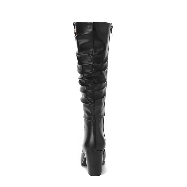Women's Over-the-Knee High Heel Fashion Boots in Black - Style m.html