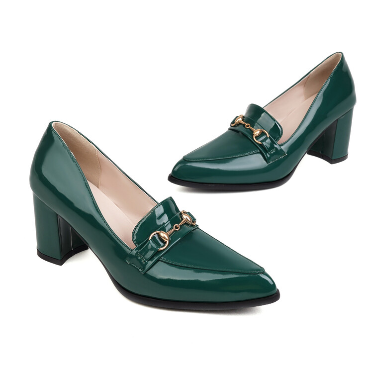 Women's High Heel Pointed Toe Pumps with Metal Decoration - Style c.html