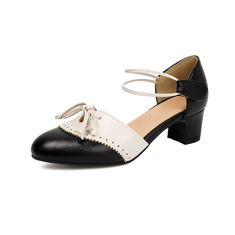 Unisex Closed Toe Sandals with Cross Strap and Block Mid Heel